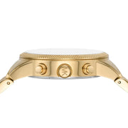  Shop Authentic Michael Kors Hutton Chronograph Gold Dial Gold Steel Strap Watch For Men - MK8953 - Luxxuri