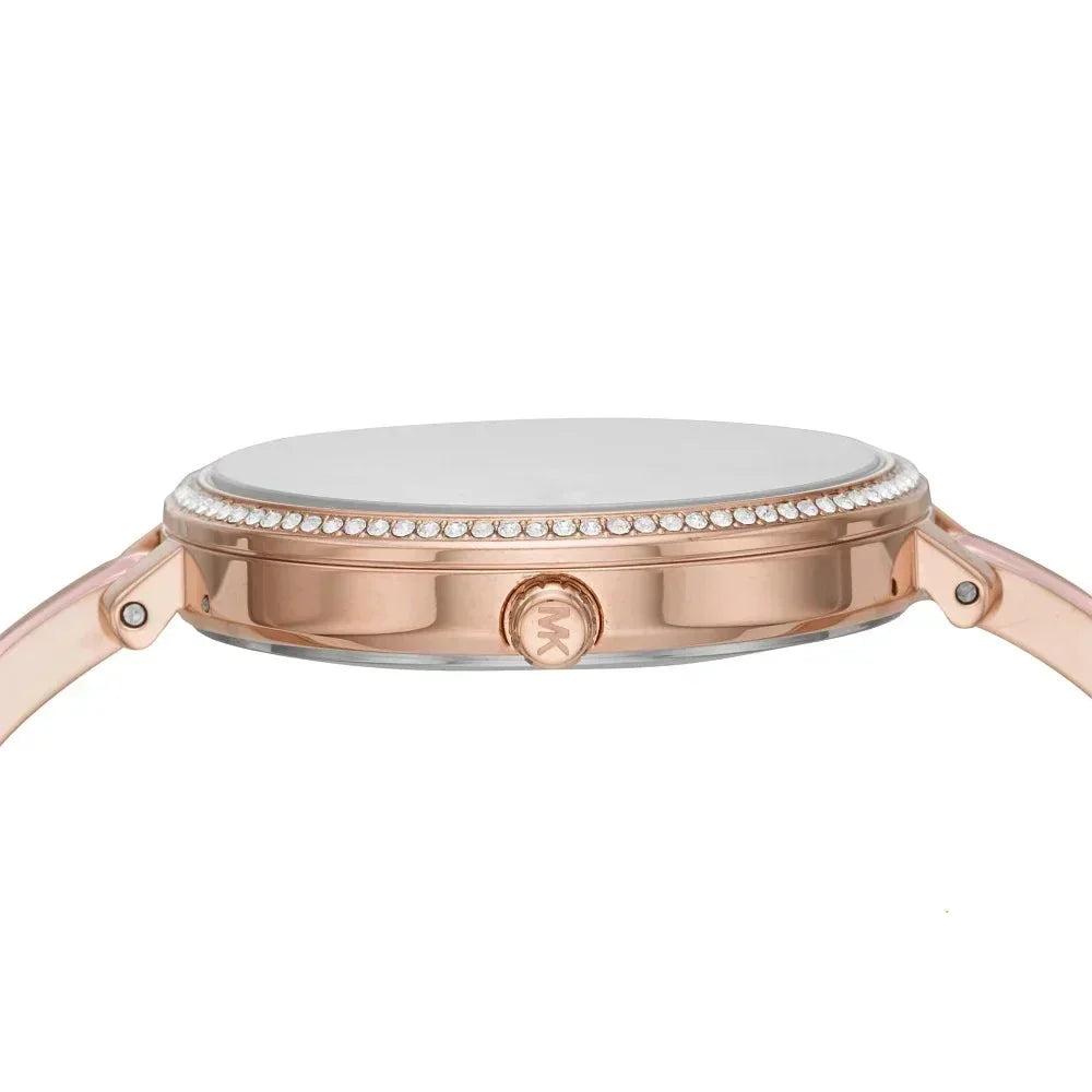  Shop Authentic Michael Kors Jaryn Analog Rose Gold Dial Pink Steel Strap Watch For Women - MK4545 - Luxxuri