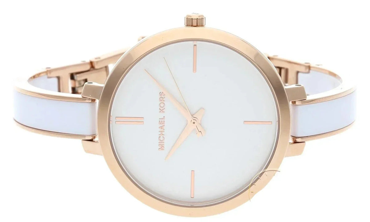  Shop Authentic Michael Kors Jaryn Analog White Dial Two Tone Steel Strap Watch For Women - MK4342 - Luxxuri