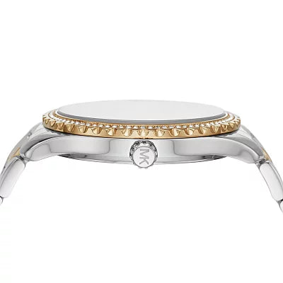  Shop Authentic Michael Kors Layton Quartz Silver Dial Two Tone Steel Strap Watch For Women - MK6899 - Luxxuri