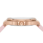  Shop Authentic Michael Kors Mini Lennox Three-Hand Rose Gold Dial Pink Silicone Strap Watch For Women - MK7282 - Luxxuri