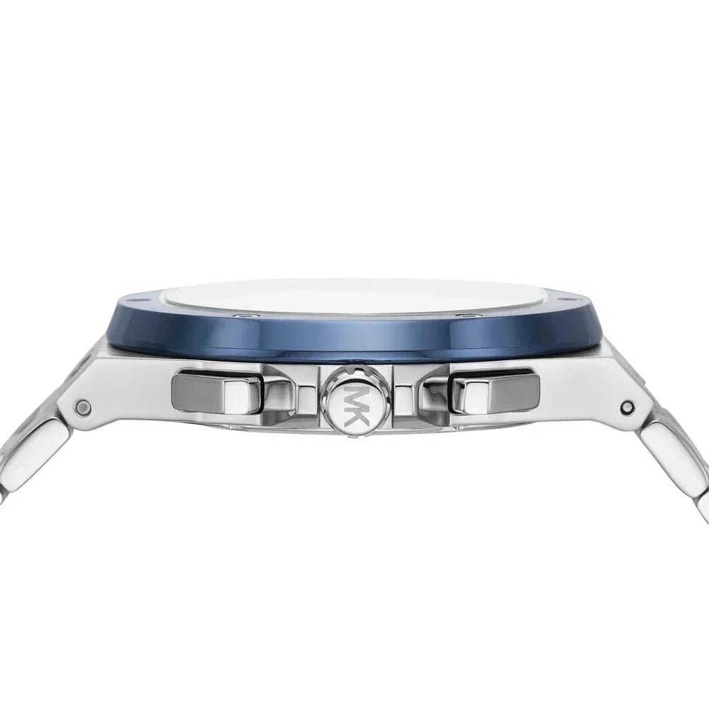  Shop Authentic Michael Kors Lennox Chronograph Blue Dial Silver Steel Strap Watch For Men - MK8938 - Luxxuri