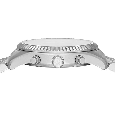  Shop Authentic Michael Kors Lexington Chronograph Silver Dial Silver Steel Strap Watch For Men - MK8789 - Luxxuri