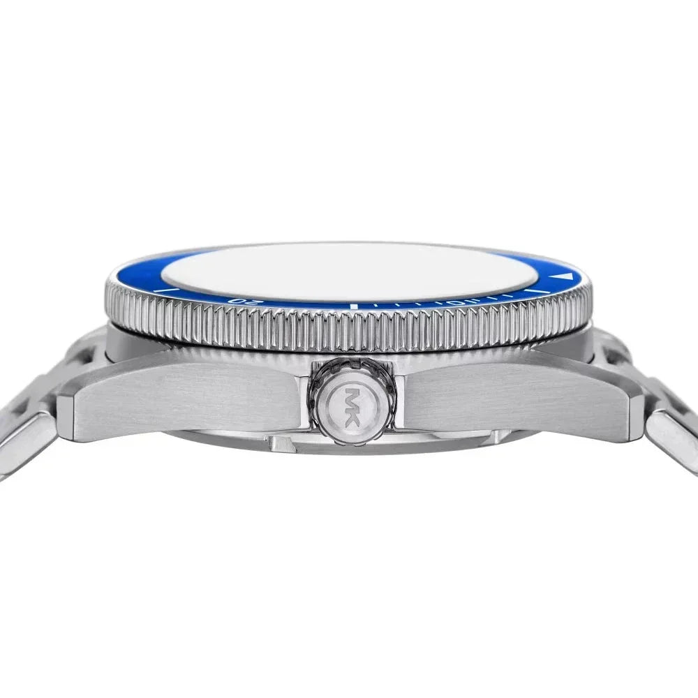  Shop Authentic Michael Kors Maritime Three-Hand Blue Dial Silver Steel Strap Watch for Men - MK9160 - Luxxuri