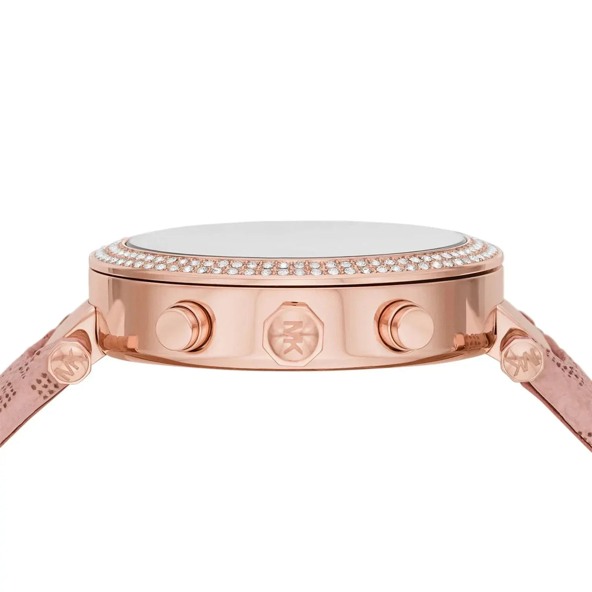  Shop Authentic Michael Kors Parker Chronograph White Dial Pink Leather Strap Watch For Women - MK6935 - Luxxuri