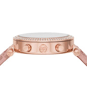  Shop Authentic Michael Kors Parker Chronograph White Dial Pink Leather Strap Watch For Women - MK6935 - Luxxuri