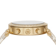  Shop Authentic Michael Kors Parker Chronograph White Dial White Leather Strap Watch For Women - MK6916 - Luxxuri