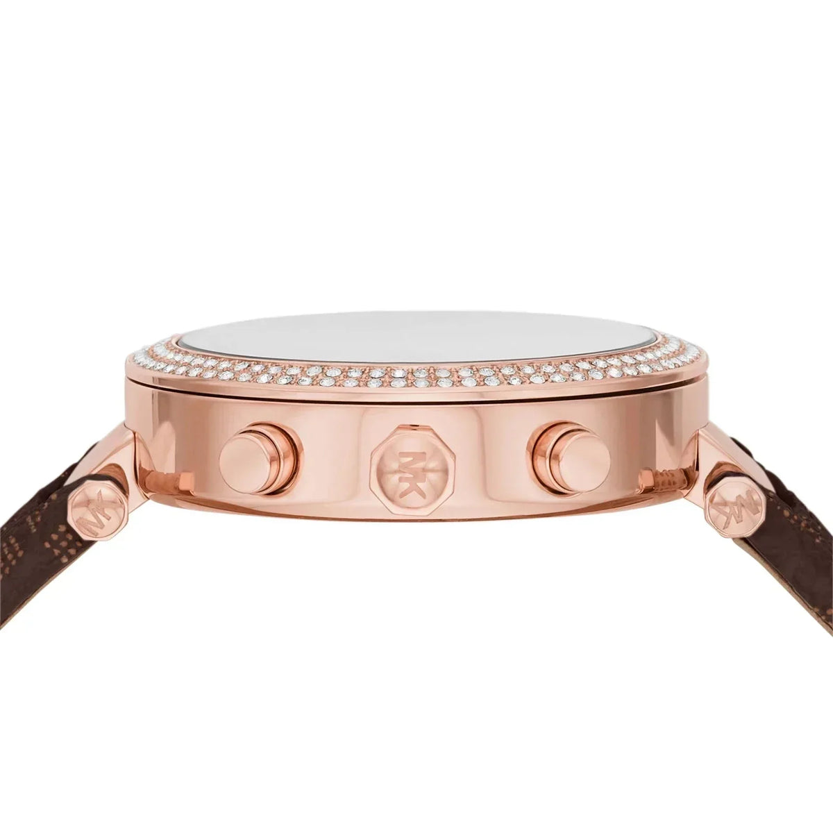  Shop Authentic Michael Kors Parker Chronograph White Dial Brown Leather Strap Watch For Women - MK6917 - Luxxuri