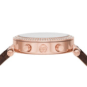  Shop Authentic Michael Kors Parker Chronograph White Dial Brown Leather Strap Watch For Women - MK6917 - Luxxuri