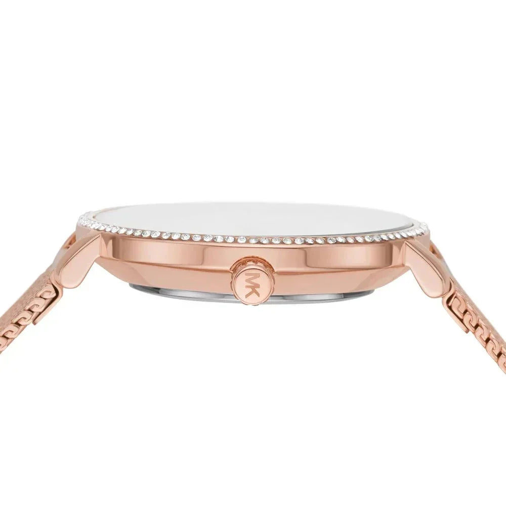  Shop Authentic Michael Kors Pyper Quartz Mother of Pearl White Dial Rose Gold Mesh Strap Watch For Women - MK4588 - Luxxuri