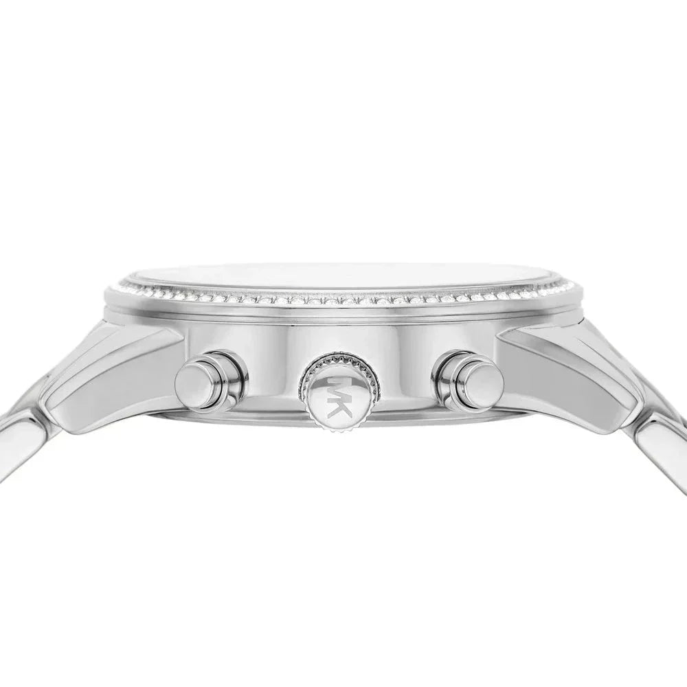  Shop Authentic Michael Kors Ritz Chronograph Crystals Silver Dial Silver Steel Strap Watch For Women - MK7301 - Luxxuri