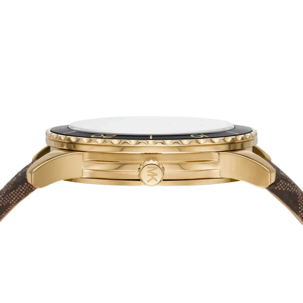  Shop Authentic Michael Kors Runway Quartz Black Dial Brown Leather Strap Watch For Women - MK6979 - Luxxuri