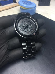  Shop Authentic Michael Kors Runway Chronograph Black Dial Black Steel Strap Watch for Men - MK8157 - Luxxuri