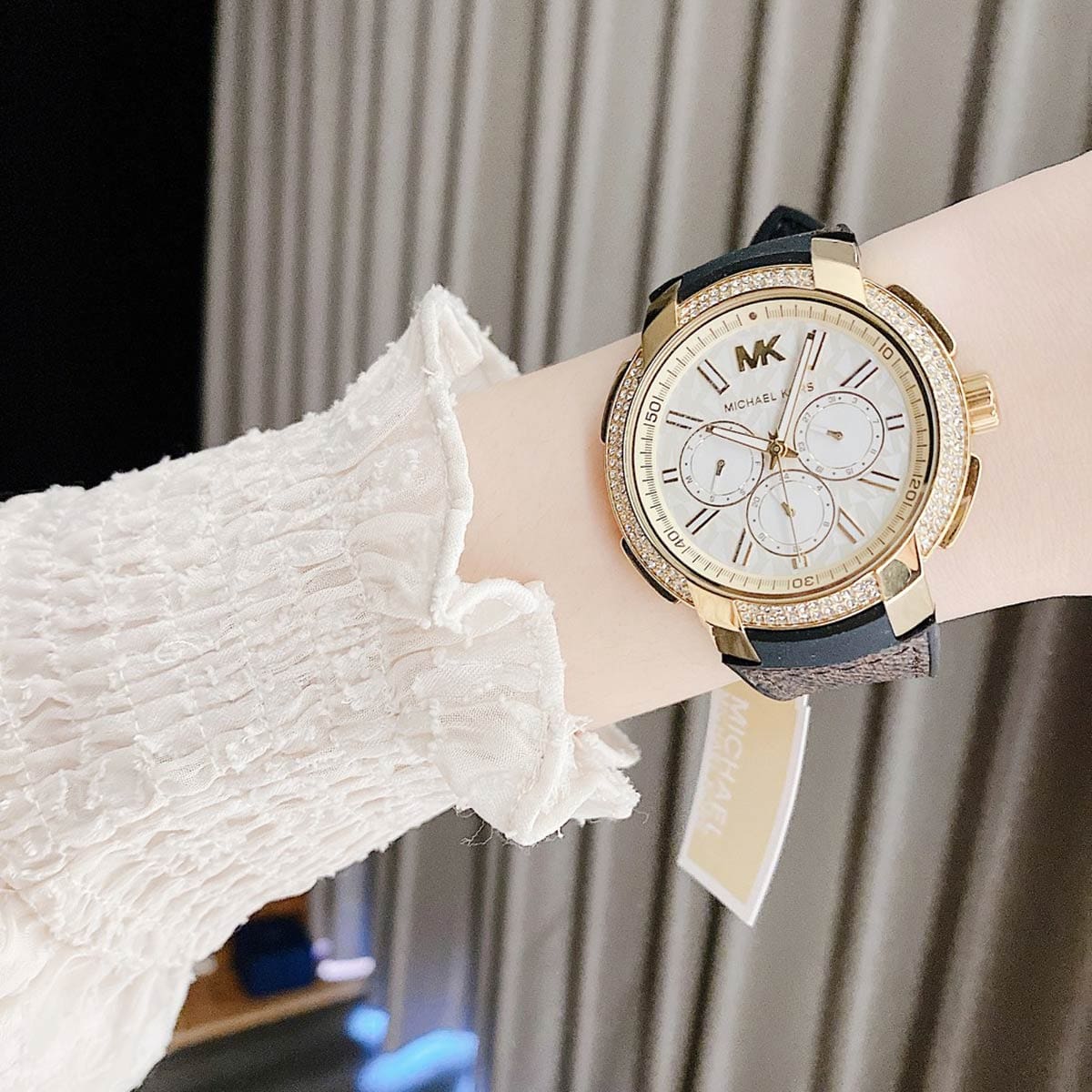  Shop Authentic Michael Kors Sidney Multifunction White Dial Brown Leather Strap Watch For Women - MK6948 - Luxxuri