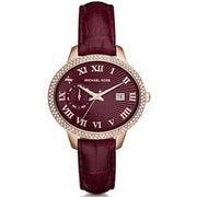  Shop Authentic Michael Kors Whitley Quartz Burgundy Dial Burgundy Leather Strap Watch For Women - MK2430 - Luxxuri