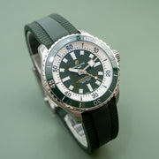  Shop Authentic Breitling Superocean Automatic 44 Green Dial Green Rubber Strap Watch for Men - A17376A31L1S1 - Luxxuri