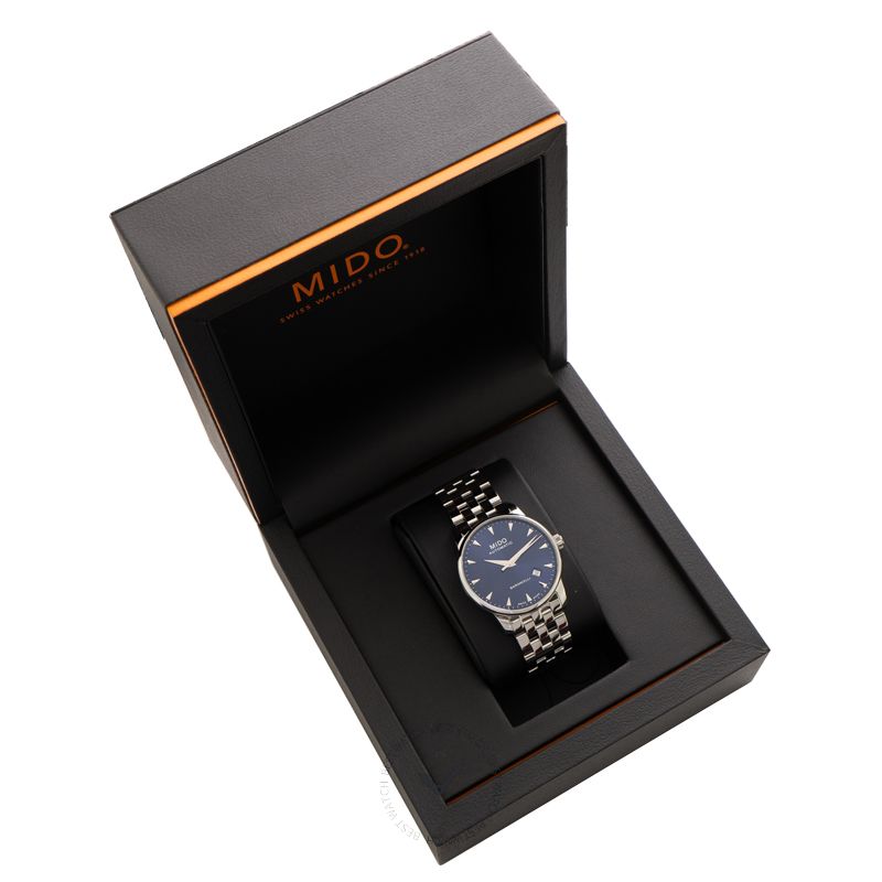  Shop Authentic Mido Baroncelli II Automatic Blue Dial Silver Steel Strap Watch For Men - M8600.4.15.1 - Luxxuri