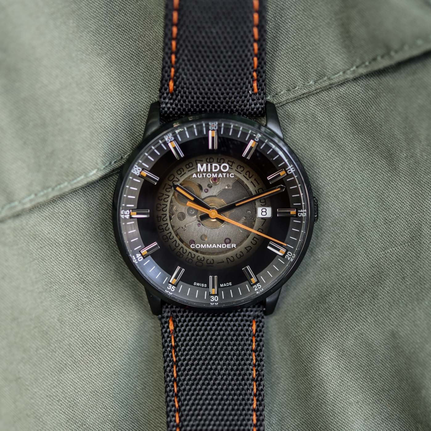  Shop Authentic Mido Commander Automatic Gradient Black Dial Black Nylon Strap Watch For Men - M021.407.37.411.00 - Luxxuri