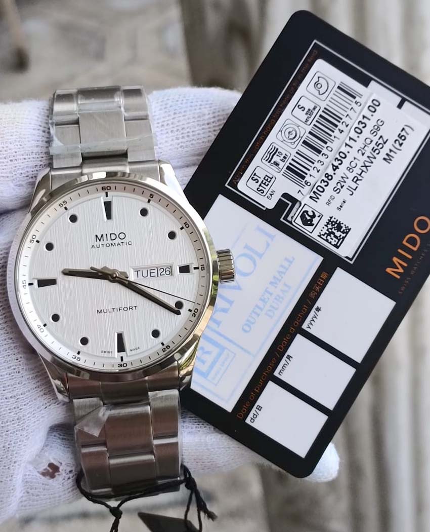  Shop Authentic Mido Multifort Automatic Silver Dial Silver Steel Strap Watch For Men - M005.430.11.031.80 - Luxxuri