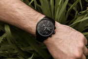  Shop Authentic Hugo Boss Rafale Chronograph Black Dial Black Leather Strap Watch For Men - 1513456 - Luxxuri