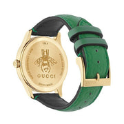  Shop Authentic Gucci G Timeless Quartz Green Dial Green Leather Strap Watch For Women - YA1264099 - Luxxuri