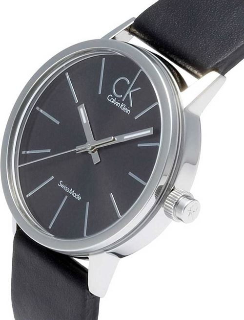  Shop Authentic Calvin Klein City Black Dial Black Leather Strap Watch for Men - K2G21107 - Luxxuri