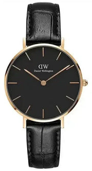  Shop Authentic Daniel Wellington Classic Petite Reading Black Dial Black Leather Strap Watch For Women - DW00100167 - Luxxuri