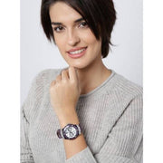 Shop Authentic Guess Limelight Quartz Silver Dial Purple Leather Strap Watch For Women - W0775L6 - Luxxuri