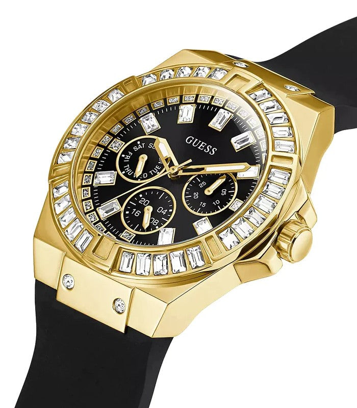  Shop Authentic Guess Venus Diamonds Black Dial Black Rubber Strap Watch for Women - GW0118L1 - Luxxuri