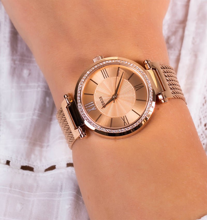  Shop Authentic Guess Soho Rose Gold Dial Stainless Steel Watch For Women - W0638L4 - Luxxuri