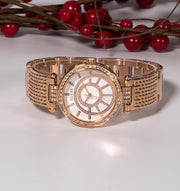  Shop Authentic Guess Muse Quartz Silver Dial Rose Gold Steel Strap Watch For Women - W1008L3 - Luxxuri
