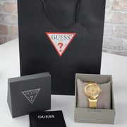  Shop Authentic Guess Soho Champagne Dial Stainless Steel Mesh Bracelet Watch For Women - W0638L2 - Luxxuri