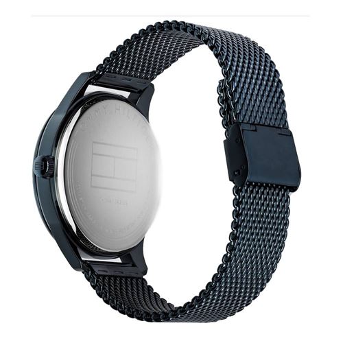  Shop Authentic Tommy Hilfiger Damon Quartz Blue Dial Blue Mesh Bracelet Watch for Men - 1791421 - Luxxuri