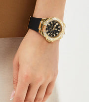  Shop Authentic Guess Venus Diamonds Black Dial Black Rubber Strap Watch for Women - GW0118L1 - Luxxuri