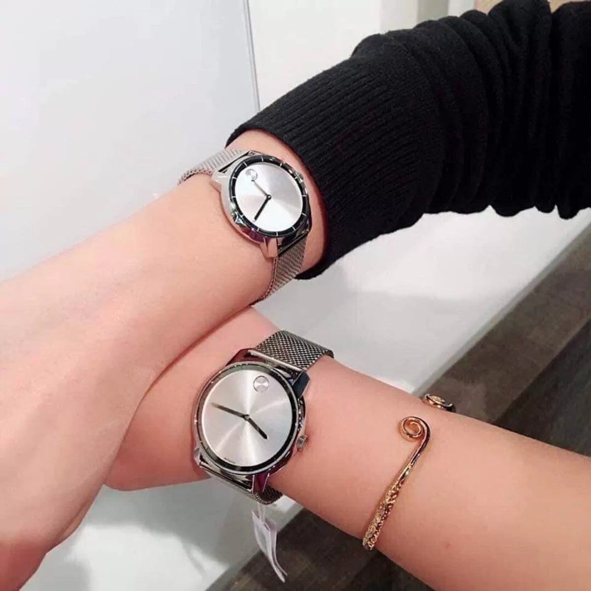  Shop Authentic Movado Bold Silver Dial Silver Mesh Bracelet Watch For Women - 3600241 - Luxxuri