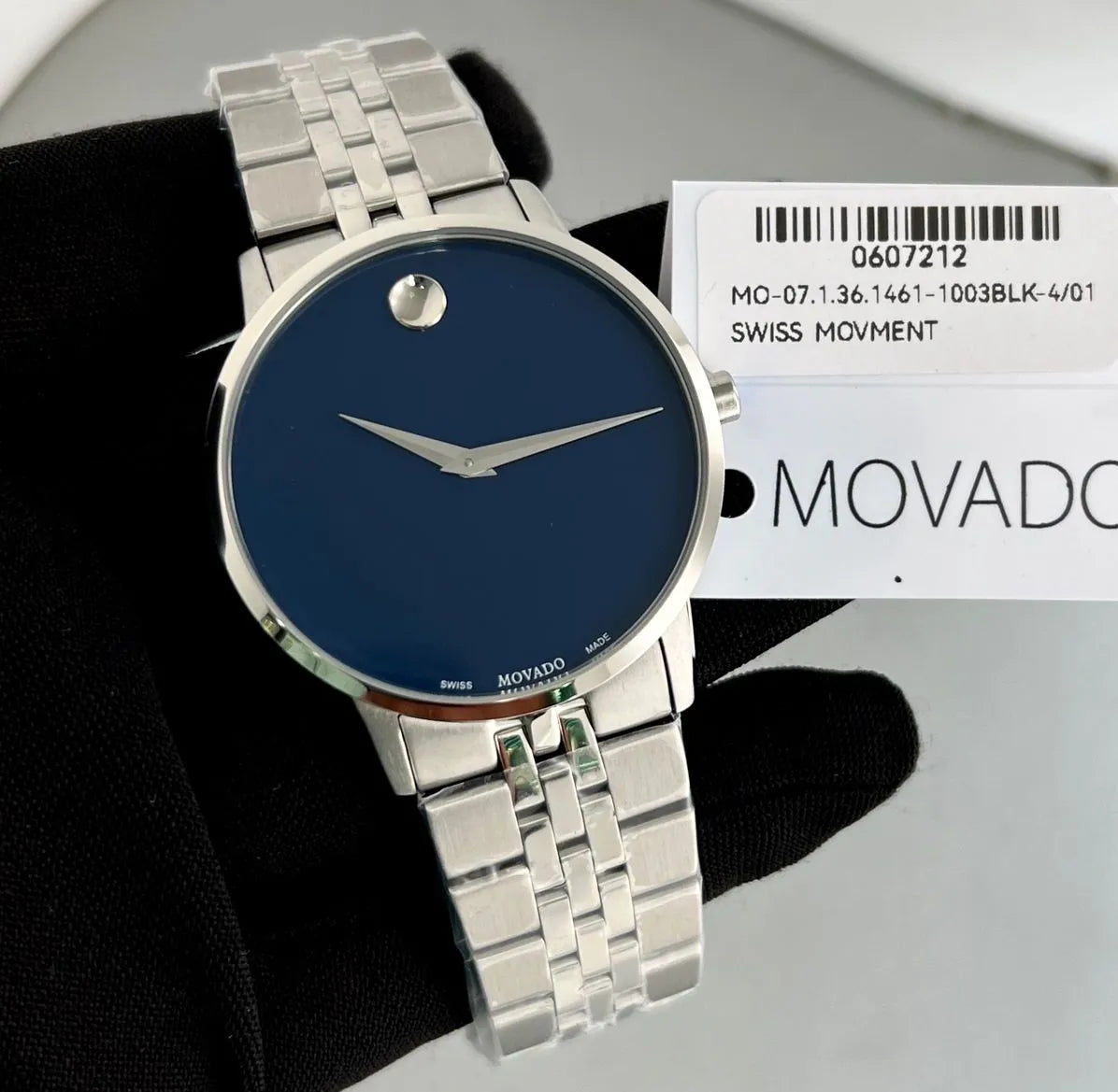  Shop Authentic Movado Museum Classic Blue Dial Silver Steel Strap Watch for Men - 0607212 - Luxxuri