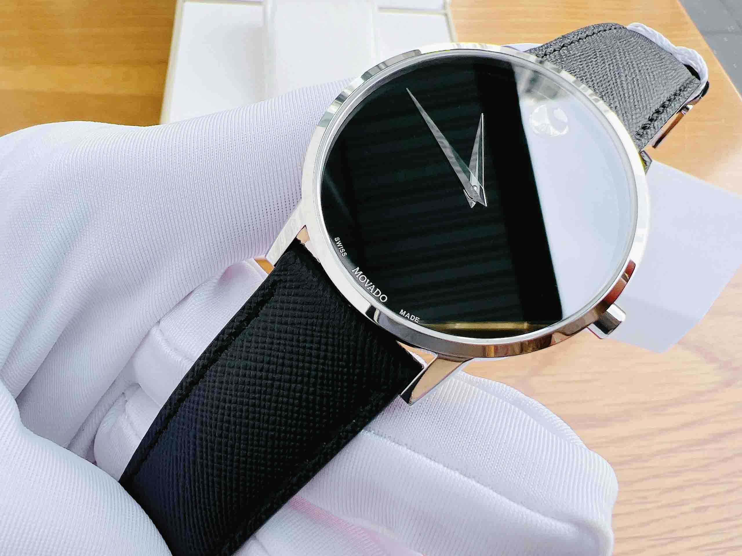  Shop Authentic Movado Museum Classic Black Dial Black Leather Strap Watch for Men - 0607194 - Luxxuri