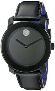  Shop Authentic Movado Bold Black Dial Black Leather Strap Watch for Women - 3600483 - Luxxuri