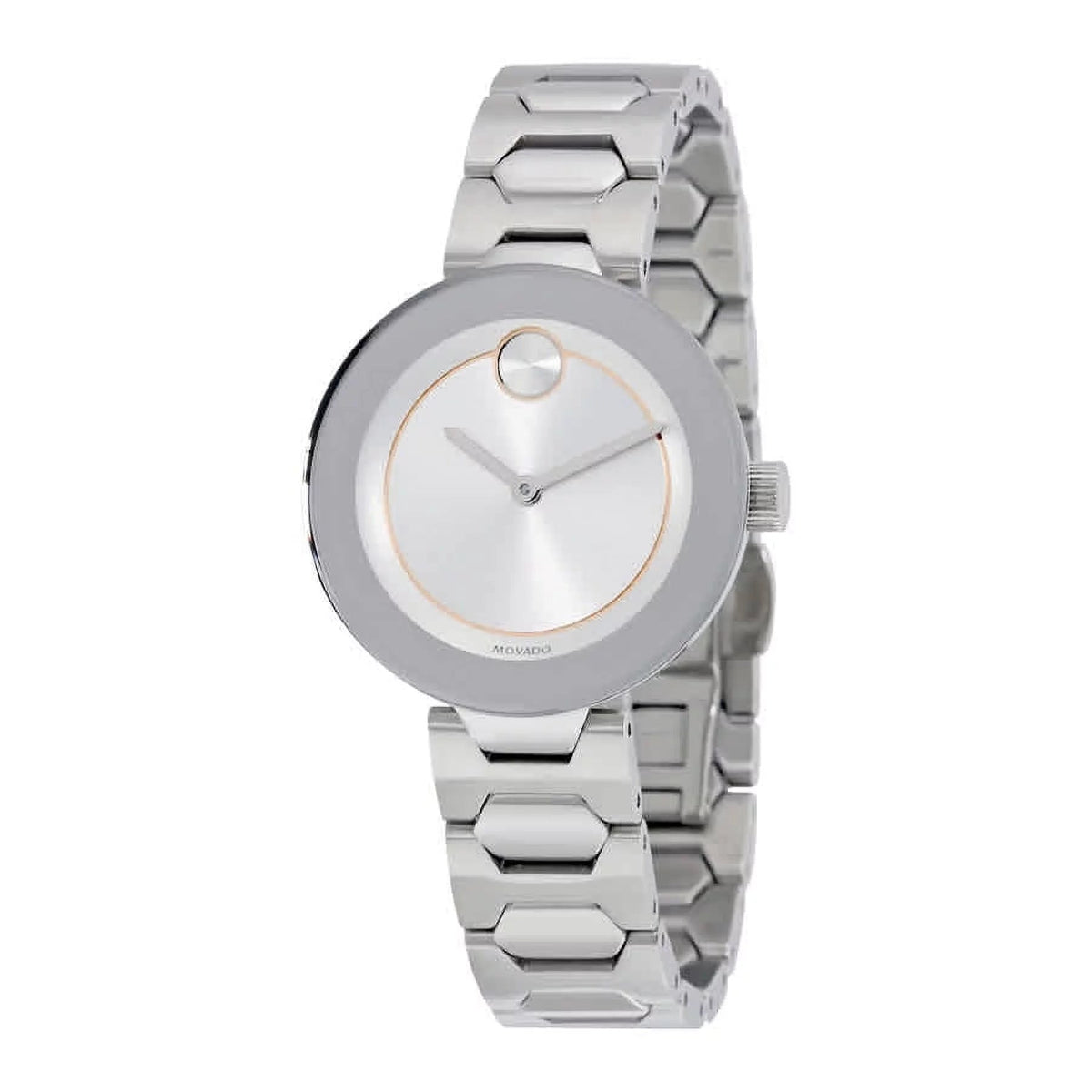  Shop Authentic Movado Bold Silver Dial Silver Steel Strap Watch For Women - 3600381 - Luxxuri