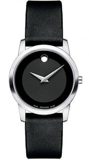  Shop Authentic Movado Museum Classic Black Dial Black Leather Strap Watch For Women - 0606503 - Luxxuri
