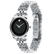 Shop Authentic Movado Museum Classic Black Dial Silver Steel Strap Watch For Women - 0606505 - Luxxuri
