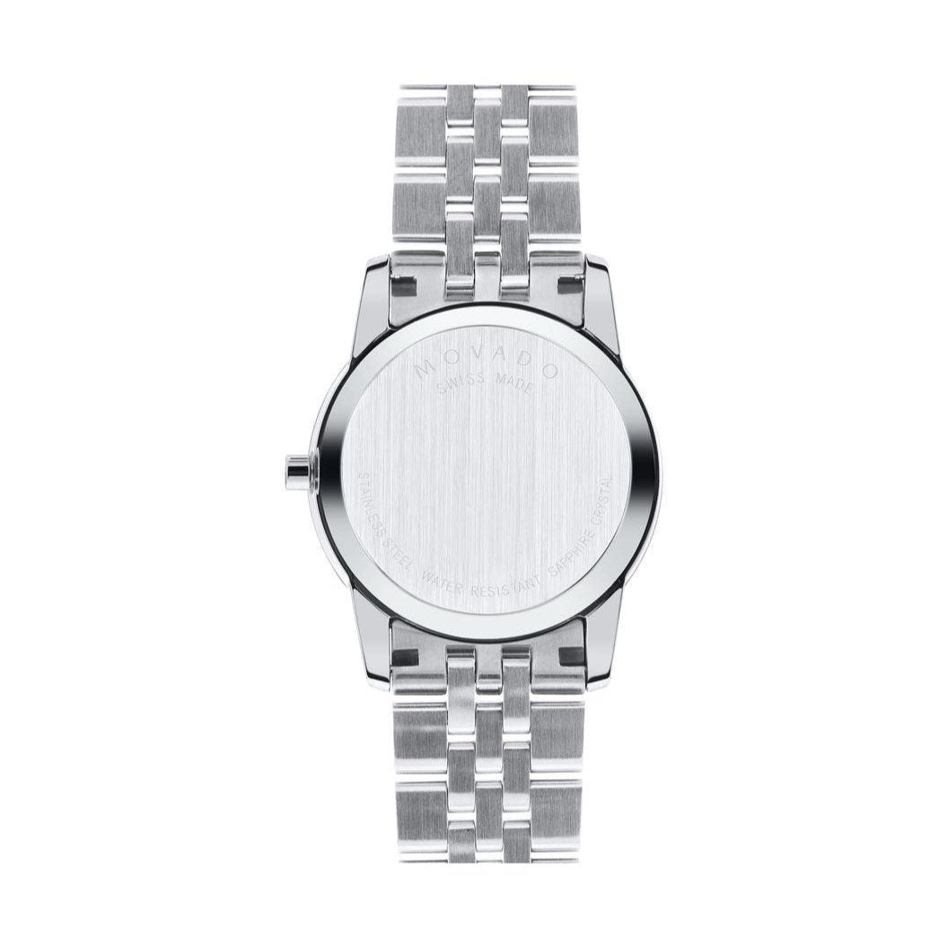  Shop Authentic Movado Museum Classic Black Dial Silver Steel Strap Watch For Women - 0606505 - Luxxuri