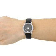 Shop Authentic Movado Museum Classic Black Dial Black Leather Strap Watch For Women - 0606503 - Luxxuri