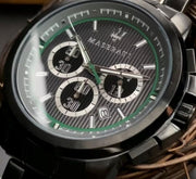  Shop Authentic Maserati Royale Chronograph Black Dial Black Steel Strap Watch For Men - R8873637004 - Luxxuri