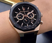  Shop Authentic Maserati Stile Black Matte Dial Black Leather Strap Watch For Men - R8871642001 - Luxxuri