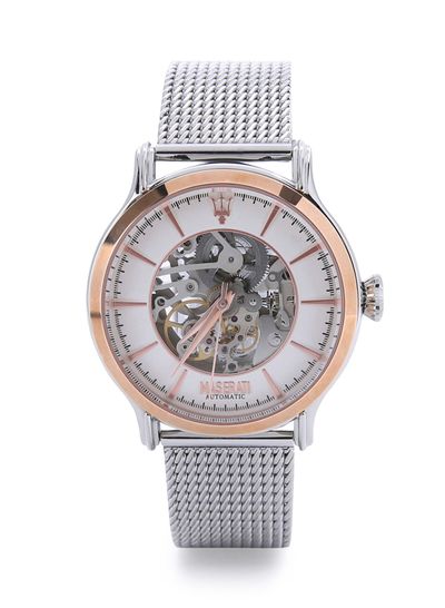  Shop Authentic Maserati Epoca Automatic White Dial Silver Mesh Bracelet Watch For Men - R8823118001 - Luxxuri