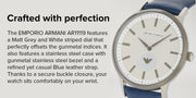  Shop Authentic Emporio Armani Renato White DIal Blue Leather Strap Watch For Men - AR11119 - Luxxuri