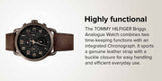  Shop Authentic Tommy Hilfiger Briggs Chronograph Black Dial Brown Leather Strap Watch for Men - 1791425 - Luxxuri