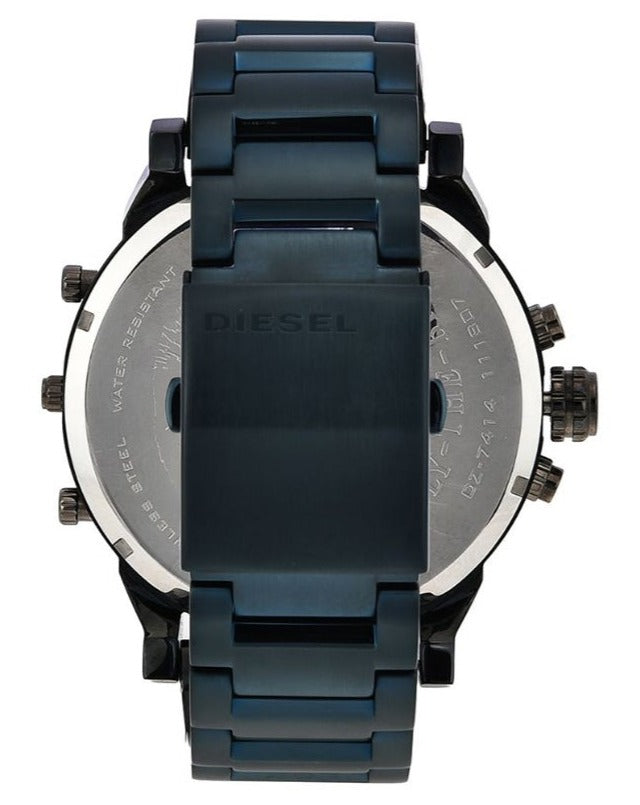  Shop Authentic Diesel Daddy 2.0 Chronograph Quartz Grey Dial Blue Steel Strap Watch For Men - DZ7414 - Luxxuri