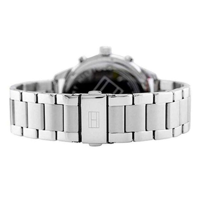  Shop Authentic Tommy Hilfiger Chase Quartz Black Dial Silver Steel Strap Watch For Men - 1791485 - Luxxuri